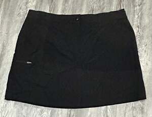 32 Degrees Cool Women's XXL Black Tech Skort with Zipper Pocket